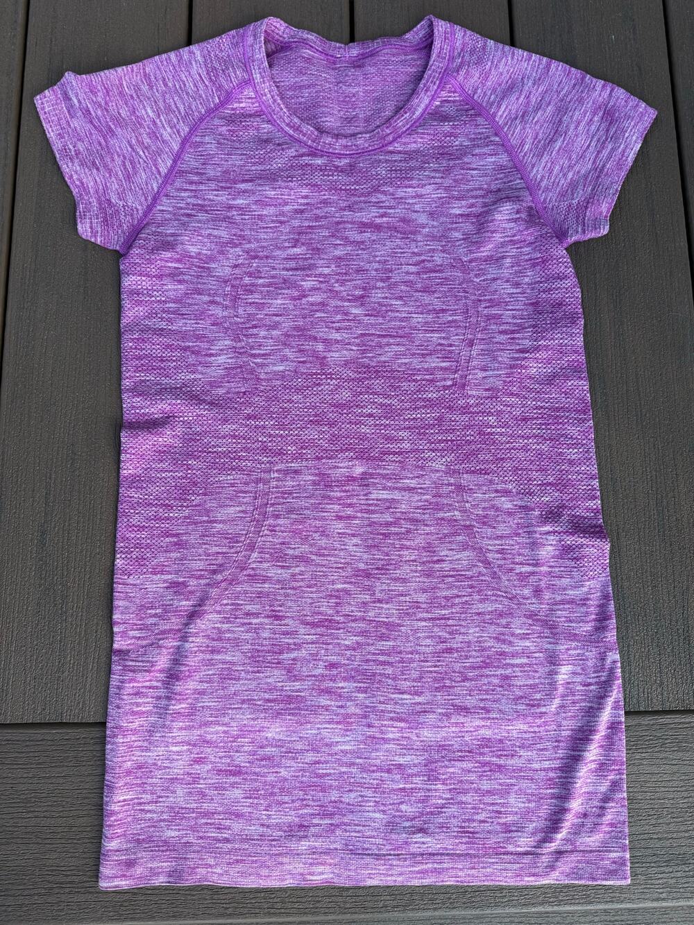 Lululemon Swiftly Short Sleeve Heathered Ultra Violet Sz 6
